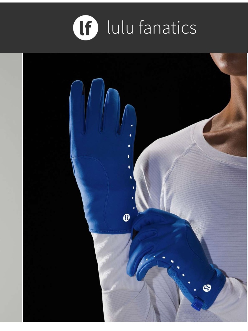 RARE NWT Lululemon Womens Fast and Free Fleece Running Gloves XS/S Poolside Blue